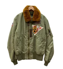 トイズマッコイ TOYS McCOY TYPE B-15B Military Flight Jacket フライトジャケット ミリタリー 450FDS ワッペン 緑 サイズ42 ジャケット カーキ 104MT-3094のサムネイル