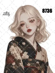 original sticker no.8736 // 人物ステッカー オリジナルステッカー オリジナル人物ステッカー ステッカー 装飾ステッカー cotton melodyのサムネイル