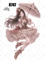 original sticker no.8747 // 人物ステッカー オリジナルステッカー オリジナル人物ステッカー ステッカー 装飾ステッカー cotton melodyのサムネイル