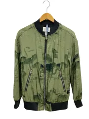 G-STAR RAW (ジースターロー) フルジップ ブルゾン 鶴 総柄 XS カーキ メンズ/028