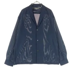 美品 UNITED ARROWS ユナイテッドアローズ 裏地無し シアー 薄手 ジャケット L ネイビー メンズ 古着