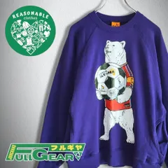 古着　サッカー　ゴースローキャラバン　アニマルスウェット　裏起毛　メンズL相当