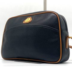 希少品 バーバリー クラッチバッグ ホースロゴ レザー ネイビー
