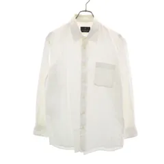 LANVIN LA COLLECTION ランバンコレクション 日本製 シャドー総柄 長袖 コットンシャツ L ホワイト メンズ 古着のサムネイル