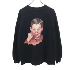Name. ネーム Norman Rockwell ノーマンロックウェル コラボ 長袖 Tシャツ 2 ブラック ロンT メンズ 古着