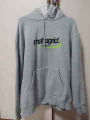 MAHAGRID マハグリッド 起毛 フードTシャツ L ユニセックス ルーズフィットのサムネイル