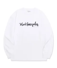 マークゴンザレス ワキリーサインロゴロングスリーブ白長袖Tシャツのサムネイル