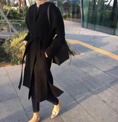 ella selectshop コットンツイルアシンメトリーコート ネイビー - メルカリ