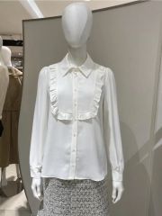 Ballsey リーフチュールレース フレアカラーショートブルゾン 36 S