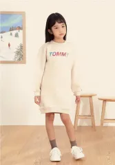 Tommy Hilfiger トミーヒルフィガー キッズ MULTI マルチ SHINee（シャイニー） プリント スウェット 起毛 ONE PIECE