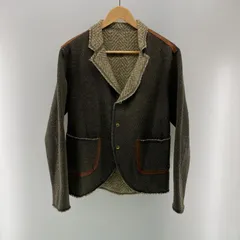 【中古】KAPITAL 日本製 裏ボア レザーパイピング ジャケット カーキ 3 キャピタル[24]のサムネイル