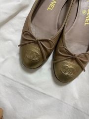 CHANEL バレエシューズ ゴールド ココマーク サイズ39 - メルカリ