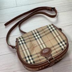 80〜90s'Burberrysチェック柄 ショルダーバッグ - メルカリ