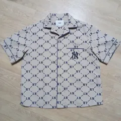 (新品) MLB ダイア モノグラム NY コットン ジャガード 半袖 シャツ ユニセックスのサムネイル