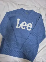 Lee リー BIG TWEE(トゥウィー) ロゴ ニット ブルーのサムネイル