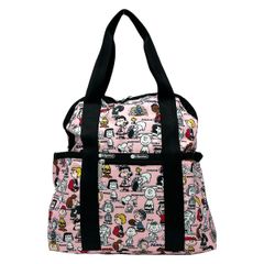 LESPORTSAC (레스포삭) 배낭 - 핑크 × 블랙 × 멀티 스누피 / PEANUTS 콜라보레이션