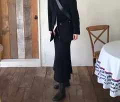 レイヤード ニット スカート