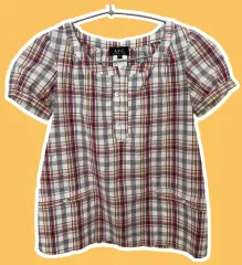 A.P.C. アーペーセー チェック ブラウス xs