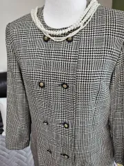 洗練モダンCHECK ロング丈ワンピース