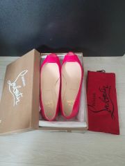 ルブタンChristian Louboutin パテントサンダルピンク361/2 - メルカリ
