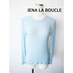 【2025年製】 IENA LA BOUCLE　イエナ ラブークル　シアーRIBプルオーバー　定価22000円　日本製　フリー　水色　カジュアル　コットン　長袖　透け感あり　春夏　送料込み   6466665のサムネイル