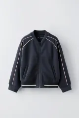 ザラキッズ コントラスト パイピング ブルゾン 6-7y 新品