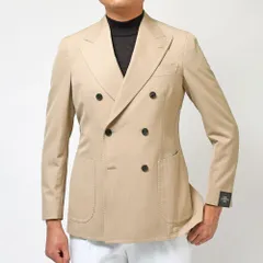 【40%OFF】46サイズ TITO ALLEGRETTO ティト アレグレット コットン ヴァージンウール ダブル6Bジャケット 37031003142 ベージュ 46サイズ 新品のサムネイル