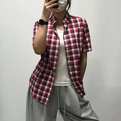 ポロラルフローレン チェック 半袖 シャツ XL 052305