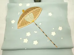 平和屋着物●京都の和装業の老舗一門　千切屋　紬　幾何学縞文　小田急百貨店扱い　反端付き　正絹　逸品　AABE7113cs 平和屋着物○京都の和装業の老舗一門 千切屋 紬 幾何学縞文 小田急