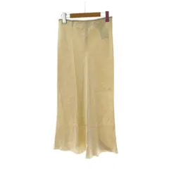 メゾンマルジェラ Maison Margiela 23SS シルク ロング スカート 絹 38 ベージュ ゴールドカラー 無地 フレアシルエット S51ME0004 /PP ■GY19のサムネイル
