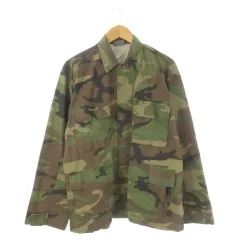 ロスコ Rothco BDU 米軍 ミリタリージャケット 上着 L 緑 カーキ 茶 ブラウン 迷彩柄 長袖 襟付き /CK8 ■GY99