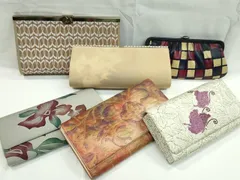 平和屋着物▼和装小物　和装バッグまとめて6点　ハンドバッグ　ふくれ織　型染め　手描き　蝶　枝花文　逸品　CABF7353ju