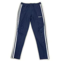 古着 adidas アディダス トラックパンツ トレフォイルロゴ スリーストライプス ネイビー 100サイズ 264-150