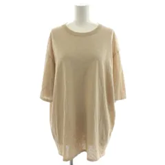 サロン SALON 25SS ハイツイストコットンニットTシャツ カットソー 5分袖 F ベージュ SHM35150 /AN54のサムネイル