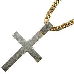 クロスネックレス ゴールド K10/K18 ダイヤモンド ジュエリー