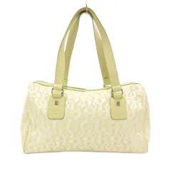 アイグナー AIGNER ハンドバッグ 総柄 キャンバス ジャガード 緑 グリーン シルバーカラー /JS ■GY59のサムネイル