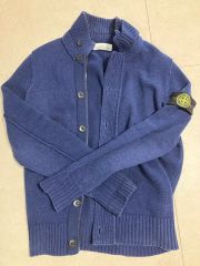 STONE ISLAND ワッペン ウール ニット カーディガン XL ブルー - メルカリ