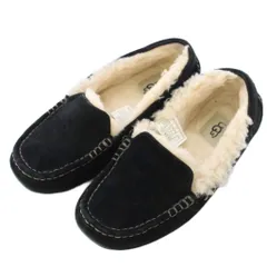 アグ オーストラリア UGG australia モカシン スリッポン ムートン フラットシューズ スエード ロゴ US5 22cm 黒 ブラック /BB ■BMのサムネイル