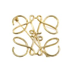 LOEWE ロエベ アナグラム ブローチ ゴールド 保存袋付き - メルカリ