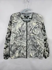 H&M レディース US 6 フラワー キルティング ジップアップ ジャケット