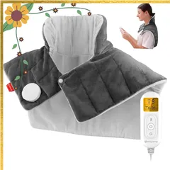 Comfytemp 電気肩パッド 肩 あたため 電気ホットマット 9段階温度調整 11段階タイマー機能付き 電気マット 一人用 ホットカーペット 省エネ 防寒対策 洗濯可能 過熱防止 防臭 ダニ退治 高級フランネル生地 加熱 肩当て 自宅 腹/背中/肩/在 1