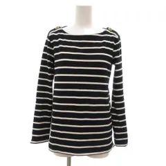 マックス&コー MAX&CO. Tシャツ カットソー 長袖 ボートネック ボーダー XS 黒 白 /UOのサムネイル