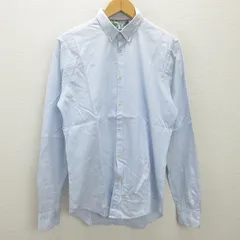 g■ザラ/ZARA MAN 長袖BDシャツ/コットン【M】水色/men's/105【中古】■
