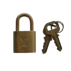ルイヴィトン LOUIS VUITTON チャーム ストラップ ロゴ カデナ 鍵 ゴールド色 茶 ブラウン ■GY18 /MQ ■OHのサムネイル