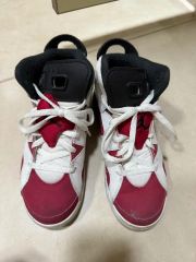 Air Jordan 6 ホワイト/バーガンディ訳あり - メルカリ