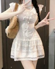 専用出品】シャルミエール コットンフリルエプロン 白 - メルカリ