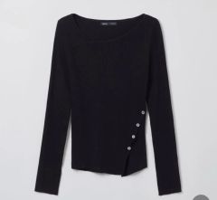 お値下 完売 新品JEANASIS シルキータッチヘンリーLS TEE ブラック