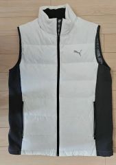 PUMA プーマ ゴルフ リバーシブル 中綿ベスト ホワイト×ブラック