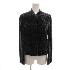 マークジェイコブス MARC JACOBS シャツ ブラウス 4 黒 ブラック ドット柄 ベルベット スタンドカラー 長袖 フレアシルエット /NU ■ECF001のサムネイル
