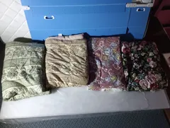 【KS-0191】薄手掛け布団 4枚 140cm×200cm